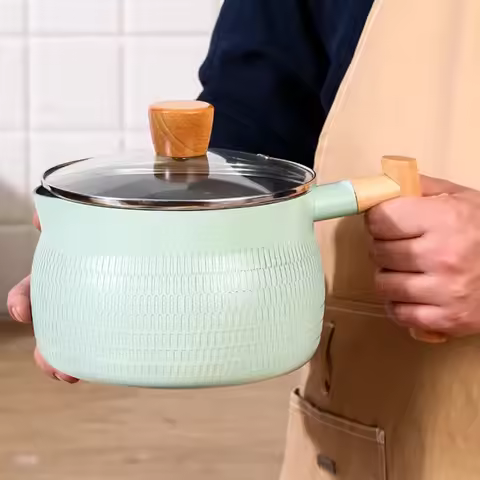 Mini Small Milk Pot, Special Japanese Table Pot for Induction Cooker, Instant Noodle Pot, Bowl with 