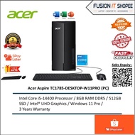 ACER DESKTOP ASPIRE TC1785-14400 ( I5-14400, 8GB D5, 512GB SSD, W11PRO, 3 YEARS WARRANTY)