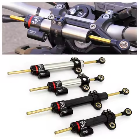 Motorcycle 345mm 255mm Damper Adjustable Universal Steering Stabilizer For Yamaha MT10 MT-07 MT09 ZX