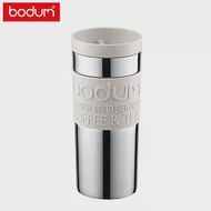 【Bodum】雙層不鏽鋼平口隨行杯350cc米白色