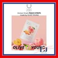 [OLIVE YOUNG] Delight Project PEACH STRIPS 65g Korean Snack