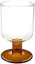 Keystone Bottom Half Color Goblet Amber Diameter 3.0 x H 5.1 inches (7.5 x 13 cm) KI014618 Cup Glass