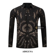 KEMEJA Original Batik Shirt With ADIGUNA Motif, Men's Batik Shirt For Men, Slimfit, Full Layer, Long Sleeve