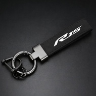 Motorcycle Suede Keychain Horseshoe Buckle Jewelry For YAMAHA YZF R15 YZFR15 R15 V3 YZF-R15 Accessor