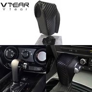 For Honda HR-V Vezel XR-V XRV HRV 2014-2020 AT Black Genuine Leather Handmade carbon fiber leather G
