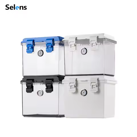 Selens 12L Dry Box Moisture-Proof Hygrometer Sealed Dry Cabinet Camera Lens Storage Case DSLR Mirror
