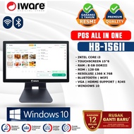 MESIN Iware All In One Pos Cash Register HB-156S 4/ 64GB | HB-156II 8/128GB Intel I3 Windows 10 Wifi