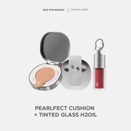 [BUY 1 GET 1] Mad For Makeup Pearlfect Skin-Fit Cushion + Tinted Glass H2Oil Foundation Cushion