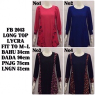 Fb2043 Long blouse / baju borong murah