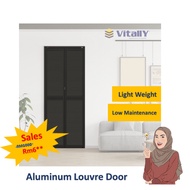 Bi-fold Mini Pro Aluminium Louvre Folding Door Pintu Lipat Bilik Air Store Vitally