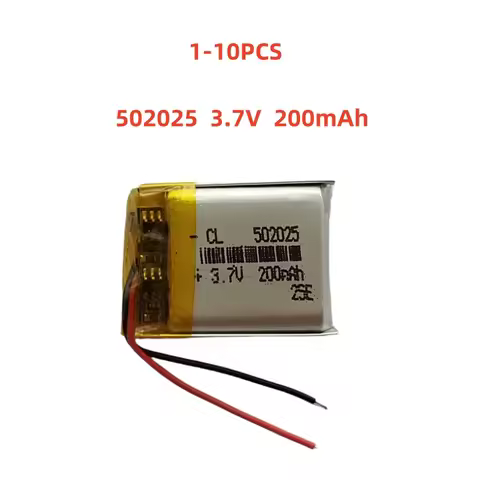 502025 3.7V 200mAh Small Size Lipo Rechargeable Battery Lithium Polymer For MP3 Bluetooth MID headse