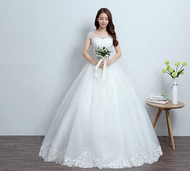 New Vintage Wedding Dresses Ball Gown Wedding Dress Bridal Short Sleeve Wedding Dress