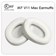 Original Earmuffs For iKF V11 Max Headphones Easy Replacement Earpads Soft Leather White and Black