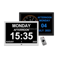 Pros Analogue Digital Calendar Clock Date Time Day Week Auto DST Seniors Dementia Custom Alarm Remin