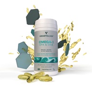 VEGETOLOGY Vegan Omega 3 Supplement – Omega-3, EPA, DHA Supplements & Vitamin D3 – Algae Omega 3 Veg