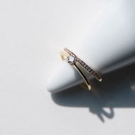 18K 鉑金 八心八箭 0.10CT 10分 K金戒指 鑽石戒指 求婚戒指