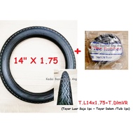 14"x1.75 , 14x1.75 VEERubber , VEROLI Tayar luar , tire bicycle dan tuib basikal sesuai untuk basika