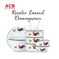 [SG STOCK] Enamel Vintage Rooster Dinningware | Baba & Nyonya Mangkuk Tingkat | Tiffin Food Carrier