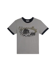 Vixen Ringer Tee Vintage Gray เสื้อยืดแขนจั๊ม สีเทา