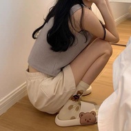 ♞,♘,♙【gxg】HOT Tiktok Slippers Kaws Yeezy Slides Style Couple Spongebob Fashion Korean rubber Flipfl