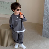 Boy Spring Set Children Handsome Spring Autumn Loose Baby Boy Sweatshirt Two-Piece Set #3.2