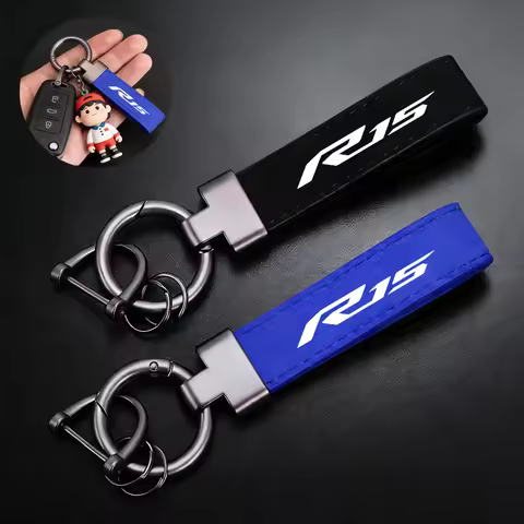 Motorcycle Suede Keychain Horseshoe Buckle Jewelry For YAMAHA YZF R15 YZFR15 R15 V3 YZF-R15 Accessor