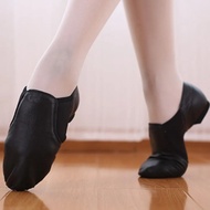 【Direct-sales】 Jazz Shoes Women's Jazz Dance Shoes For Men Kids Girls Ballet Yoga Dancing Shoes Genuine Split Tan Flat