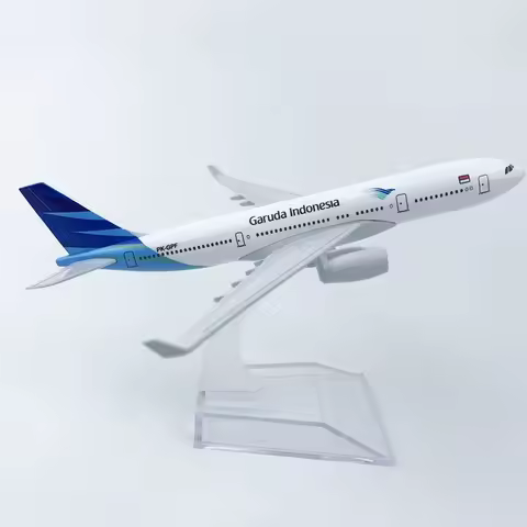 B737 16cm Air Garuda Indonesia Airlines 1:400 Scale Aircraft Model With Landing Gear Metal Alloy Sou