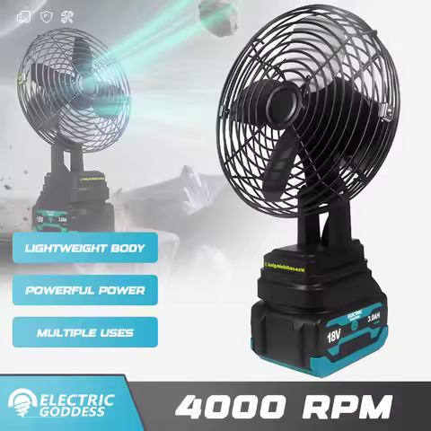 5/6/8 Inch 4000RPM Electric Fan Multiple Uses Powerful Power Low Noise Fan Power Tools For Makita 18