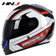 HNJ Full Helmet Motor Face Face Electric Black Visor Helmet Local Delivery COD