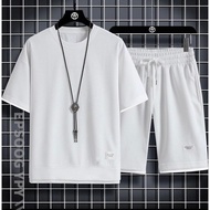 Bộ Quần Áo Nam Cộc Tay Mùa Hè Phối Layer Chất Vải Tổ Ong