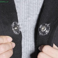 EGALLY 10Pcs Fastener, Round Acrylic Snap Button, Invisible Transparent DIY Snap Fastener