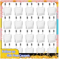 【D&F】European Plug Adapter White Plug Europe Power Converter 20Pcs US to Adapter,European Travel Typ