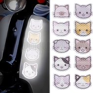 [ Featured ] Reflective Car Sticker - Body Scratches Blocking Decor - Cartoon Cat Stickers - Night Warning Signs - Personalised Decals - for Motorcycle Electric Bicycle Helmet