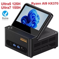 AOOSTAR G-FLIP 5 inch Screen Mini PC AMD Ryzen AI 9 HX 370/Intel Ultra 7 155H/Intel Ultra 5 125H Gam
