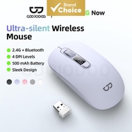GOOJODOQ 2.4GHz Goojodoq Tetikus Bluetooth Tanpa Wayar 2.4GHz Mod Dual Ergonomik Mini Mudah Alih unt