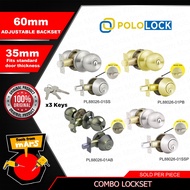 Pololock Combo Lockset Stainless Steel Doorknob Single Deadbolt Security Door Knob TFM PL88026-01