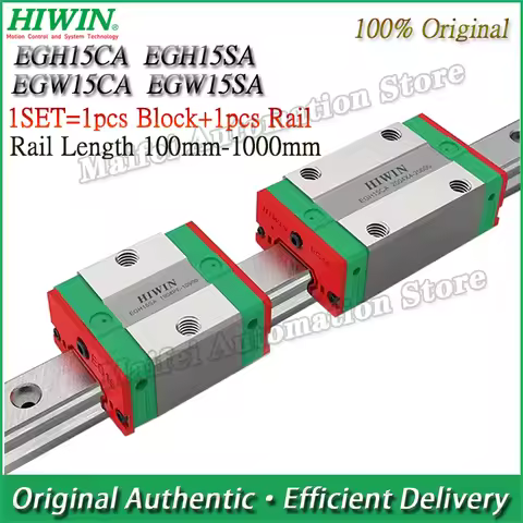 Taiwan HIWIN Linear Guide EGH15 EGH15CA EGH15SA EGW15CA EGW15SA 1PCS Block+1PCS Rail length 200mm 30