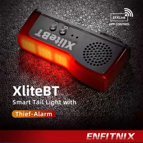 Enfitnix XliteBT Smart Tail Light With Thief Alarm Bike Rear Light USB Charge LED Night Warning Ligh