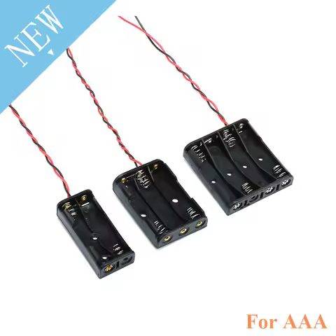 2xAAA 3xAAA 4xAAA 1.5V Plastic Black Spring Battery Storage Case Box Battery Holder Plastic Containe