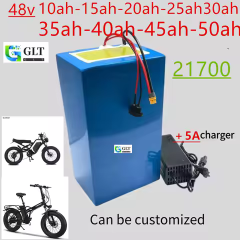 48V 30Ah 40Ah 45Ah 50Ah 18650-21700 Lithium battery pack 2500W With BMS For Motorcycles, bicycles, t