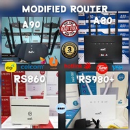 [EASY] 4G LTE Modified Router Modem Support Unlimited Wifi Unlimited Hotspot A90 / A80 / RS980+ / RS860 Sim Card Router
