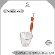 Steelicious.id - Stainless Steel Noodle Strainer with Wooden Handle 13.5cm | Brother's Noodle Strain
