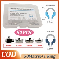 Dental Matrix Bands Clamp Sectional Contoured Matrix System Metal Matrices Nickel Titanium Clamping 