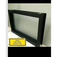 Jendela Boven Kamar Mandi Kaca Zig-Zag UK T40XL60 Gratis Packing Kayu **