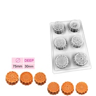 Plastic 3D Agar Agar Jelly Mooncake Mould - 6 Flower (YT-099)