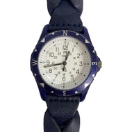 TIMEX Wrist Watch Navy leather Women