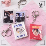 GANTUNGAN Mini Album Keychain 2 Inch Holder Photo Album Keychain Portable PVC Material