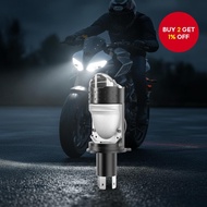 H4 Projector Lens LED Headlight for Motorcycle 10000LM 55.3W Plug&Play Turbo Fan High Low Beam Wirel
