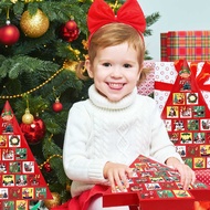 Christmas Tree Triangle Mystery Box Countdown Calendar Gift Box 24 Days Countdown Christmas Stamp Bo